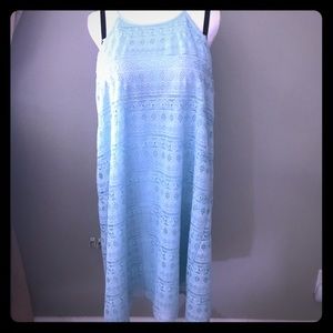 LOFT Mosaic Lace Halter Swing Dress